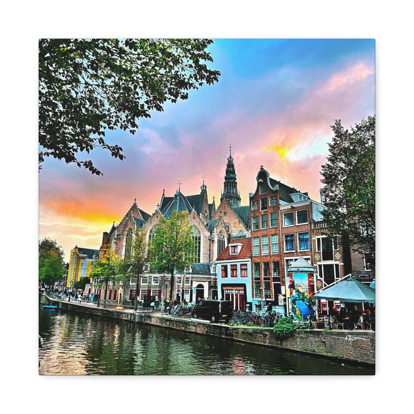 Amsterdam Sunset by Chasing Oz - Stretched Canvas Print