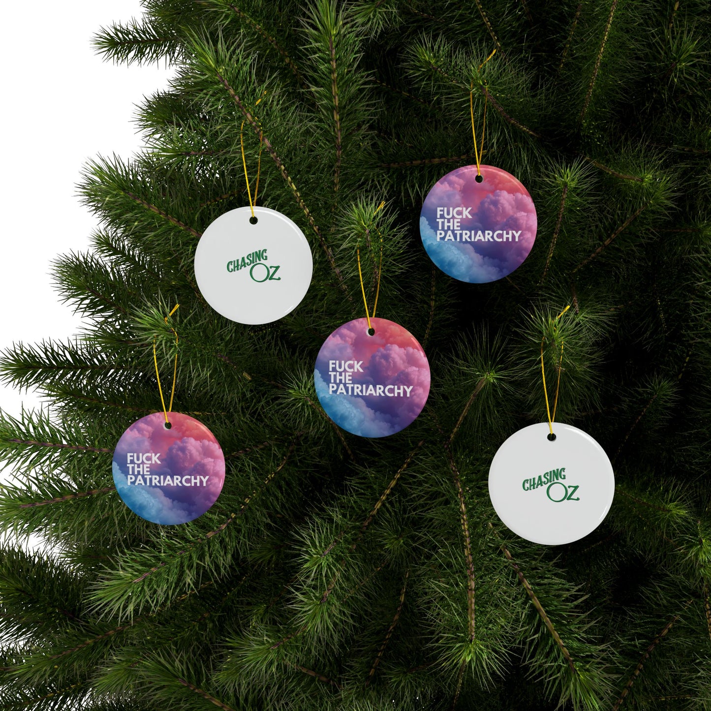 F the Patriarchy - Double-sided Ceramic Ornaments