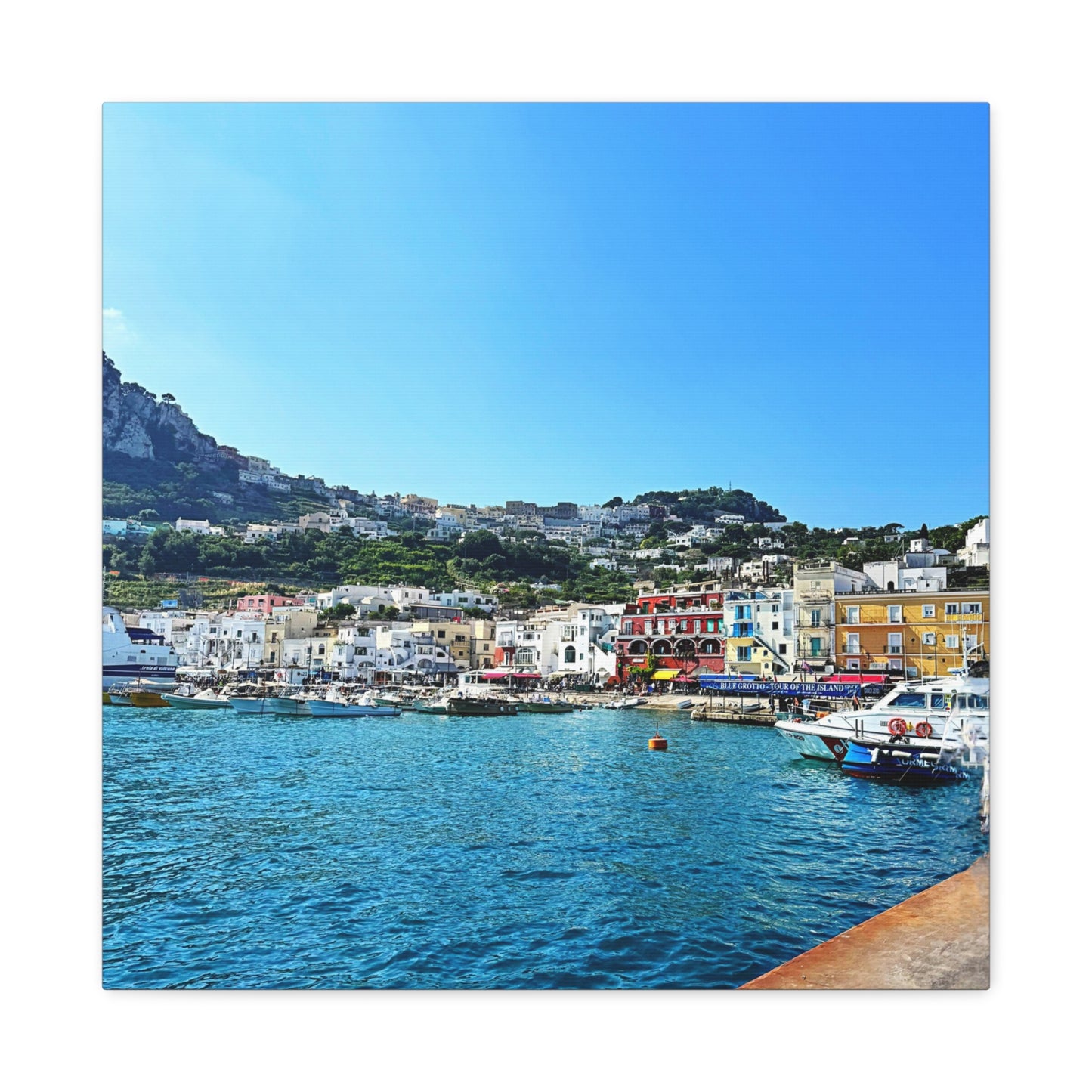 Capri Seaside by Chasing Oz - Stretched Canvas Print