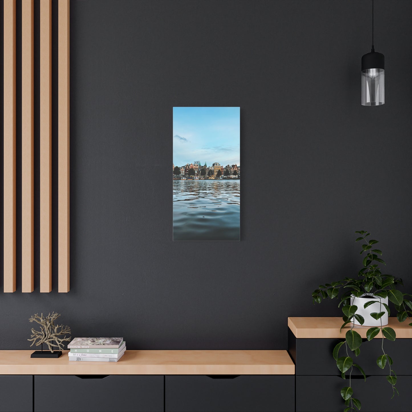 Amsterdam Canal Twilight by Chasing Oz - Stretched Canvas Print