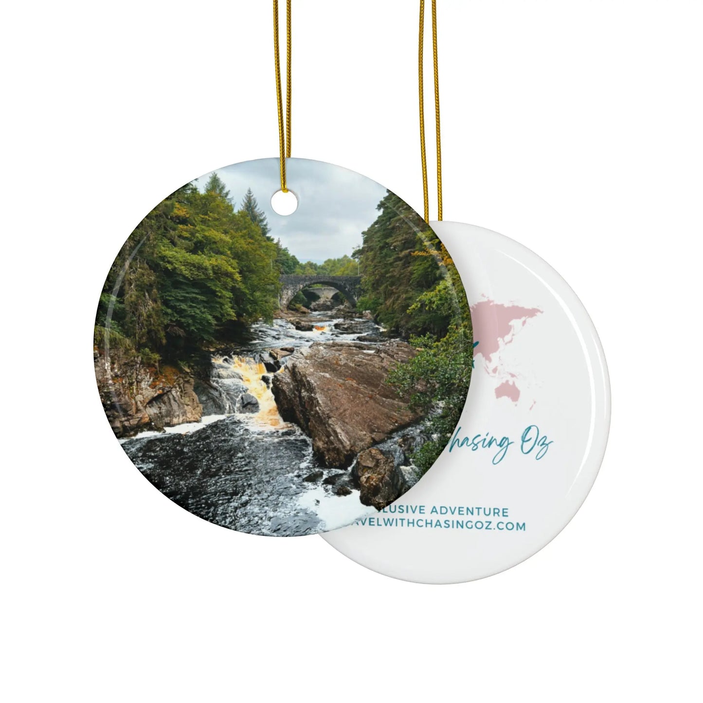 The Summer House Scotland by Chasing Oz - Double-sided Ceramic Ornaments Printify