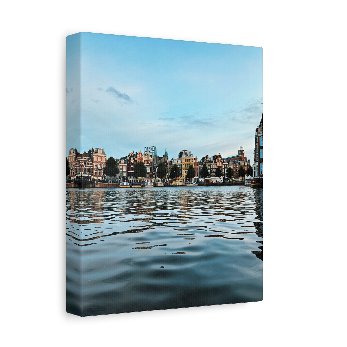 Amsterdam Canal Twilight by Chasing Oz - Stretched Canvas Print