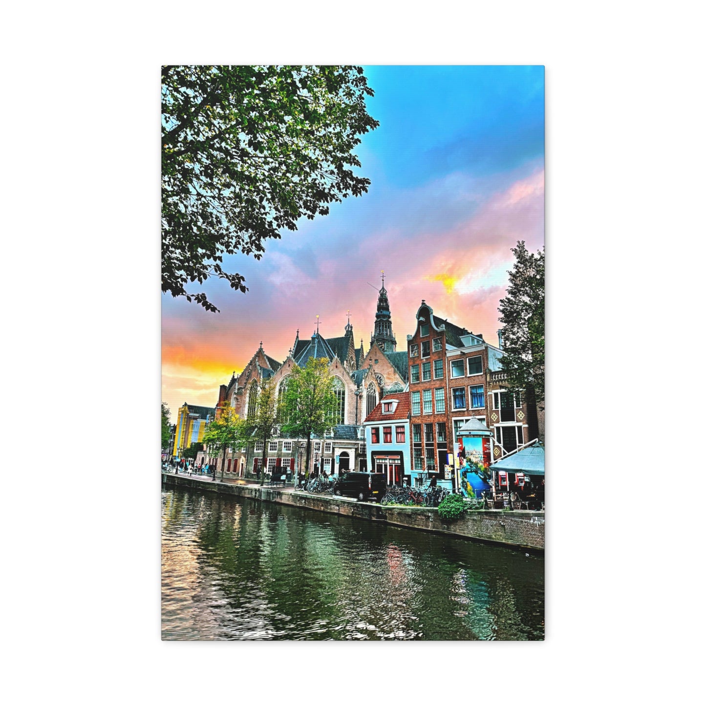 Amsterdam Sunset by Chasing Oz - Stretched Canvas Print