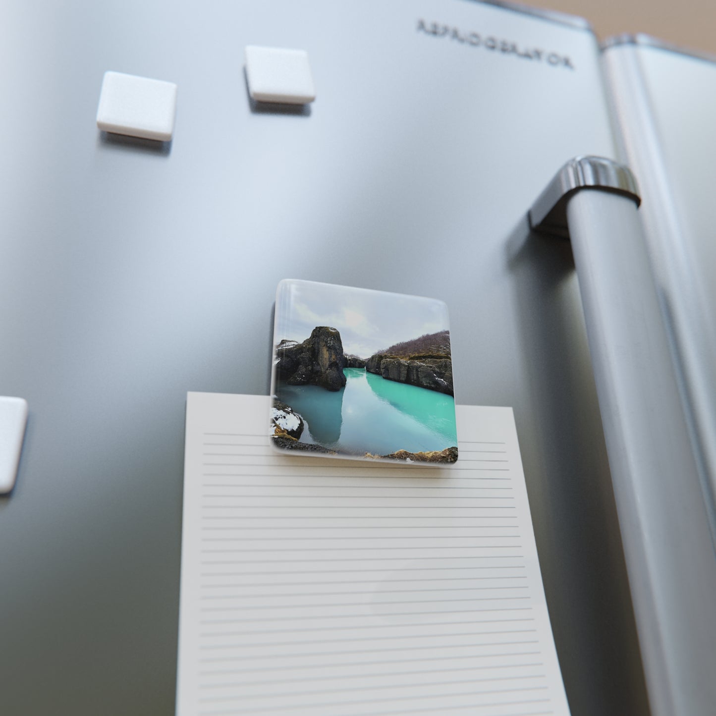 Iceland Winter Water - Porcelain Magnet