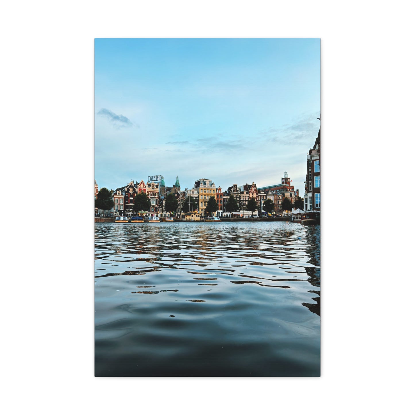 Amsterdam Canal Twilight by Chasing Oz - Stretched Canvas Print