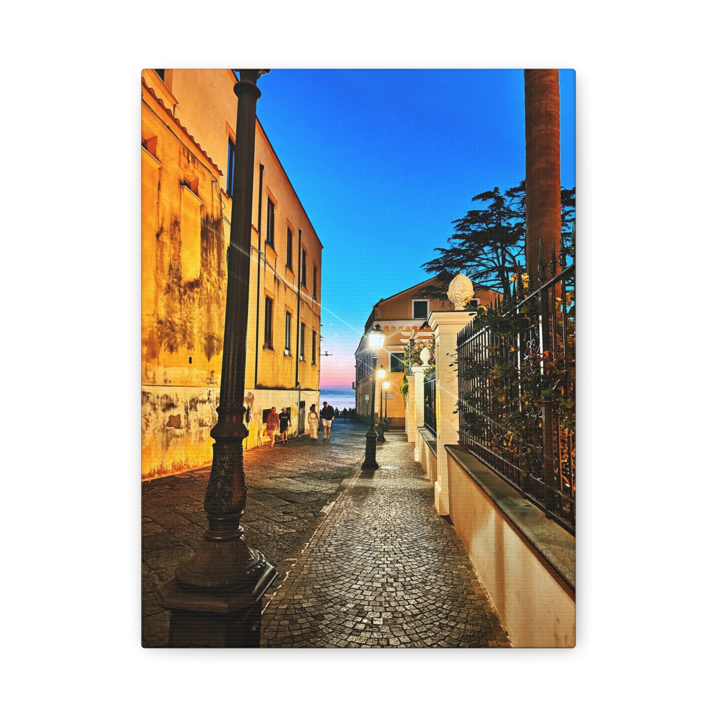 Sorrento Nights by Chasing Oz - Stretched Canvas Print