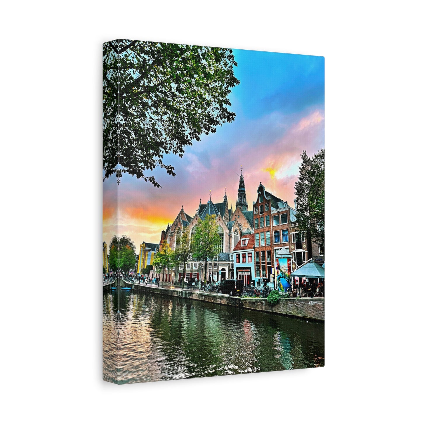 Amsterdam Sunset by Chasing Oz - Stretched Canvas Print