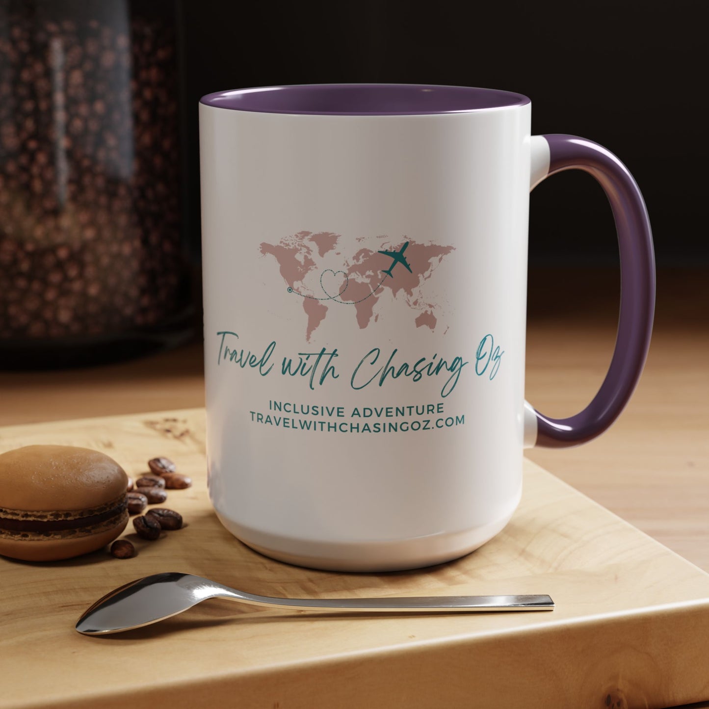 Travel with Chasing Oz Color Accent - Coffee Mug 15oz
