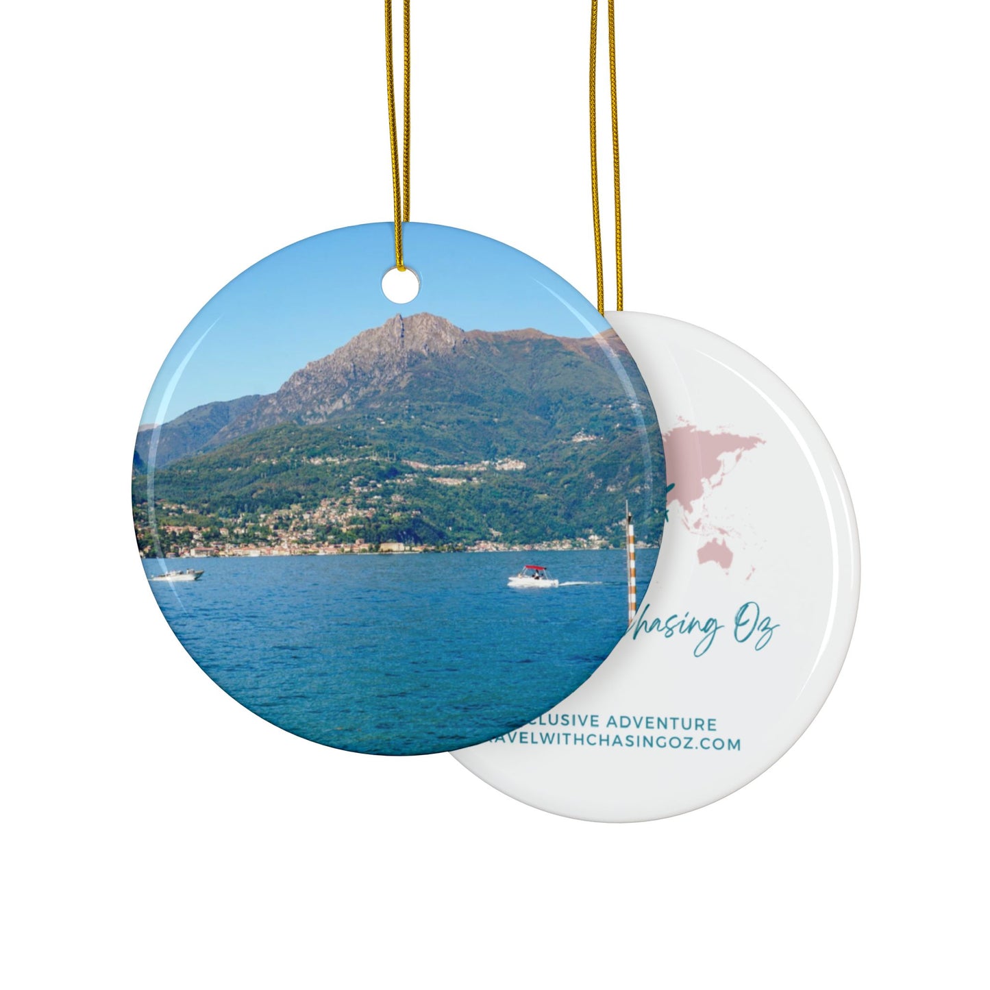 Lake Como by Chasing Oz - Double-sided Ceramic Ornaments