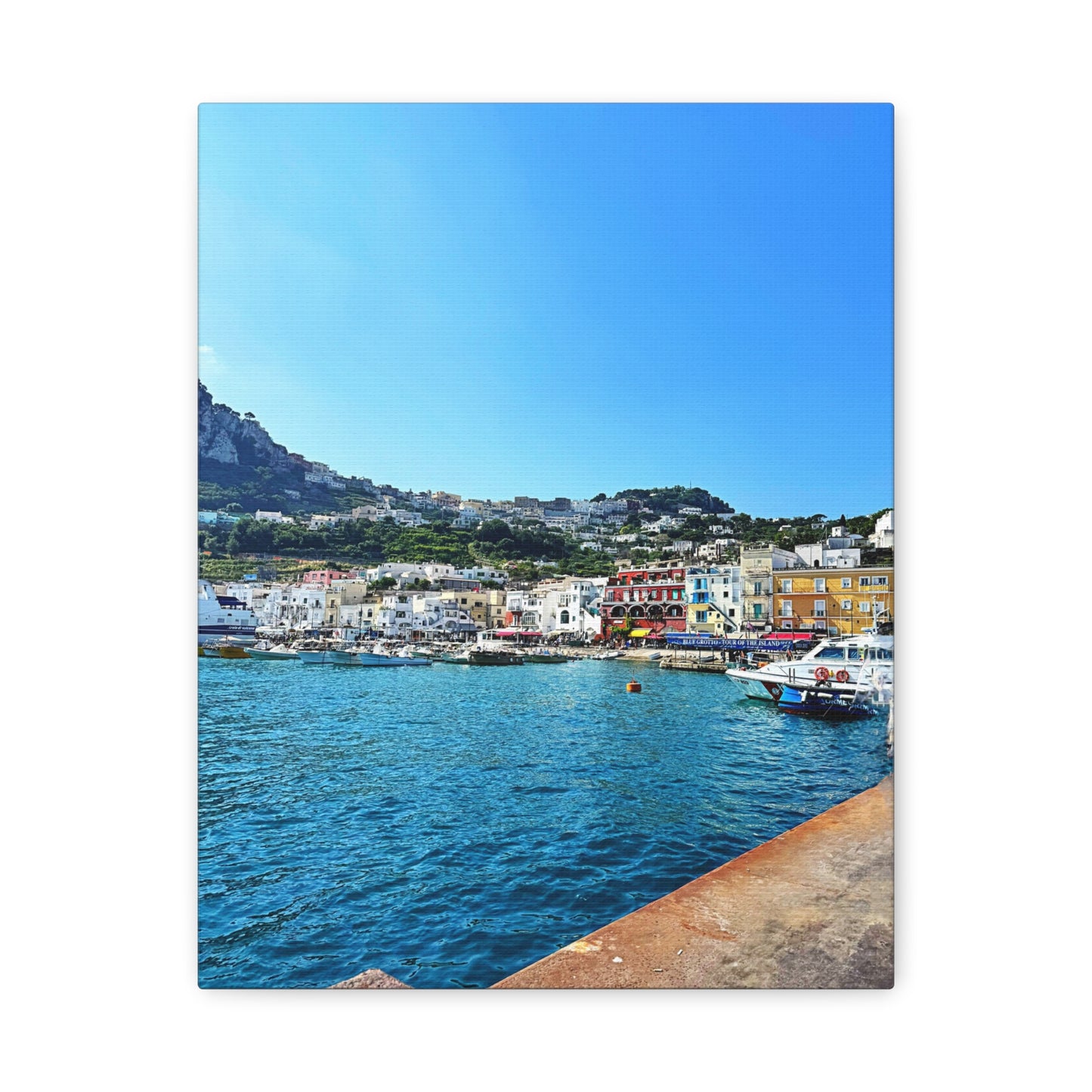 Capri Seaside by Chasing Oz - Stretched Canvas Print