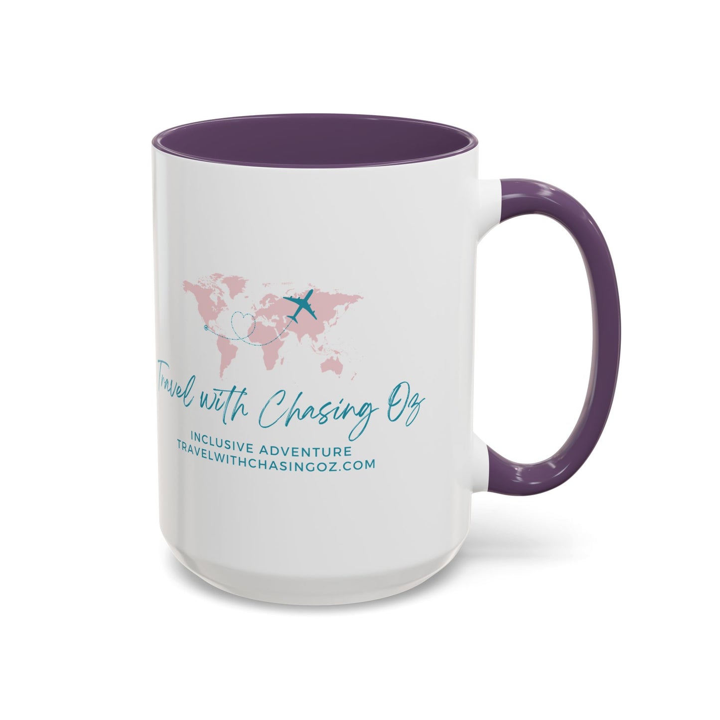 Travel with Chasing Oz Color Accent - Coffee Mug 15oz