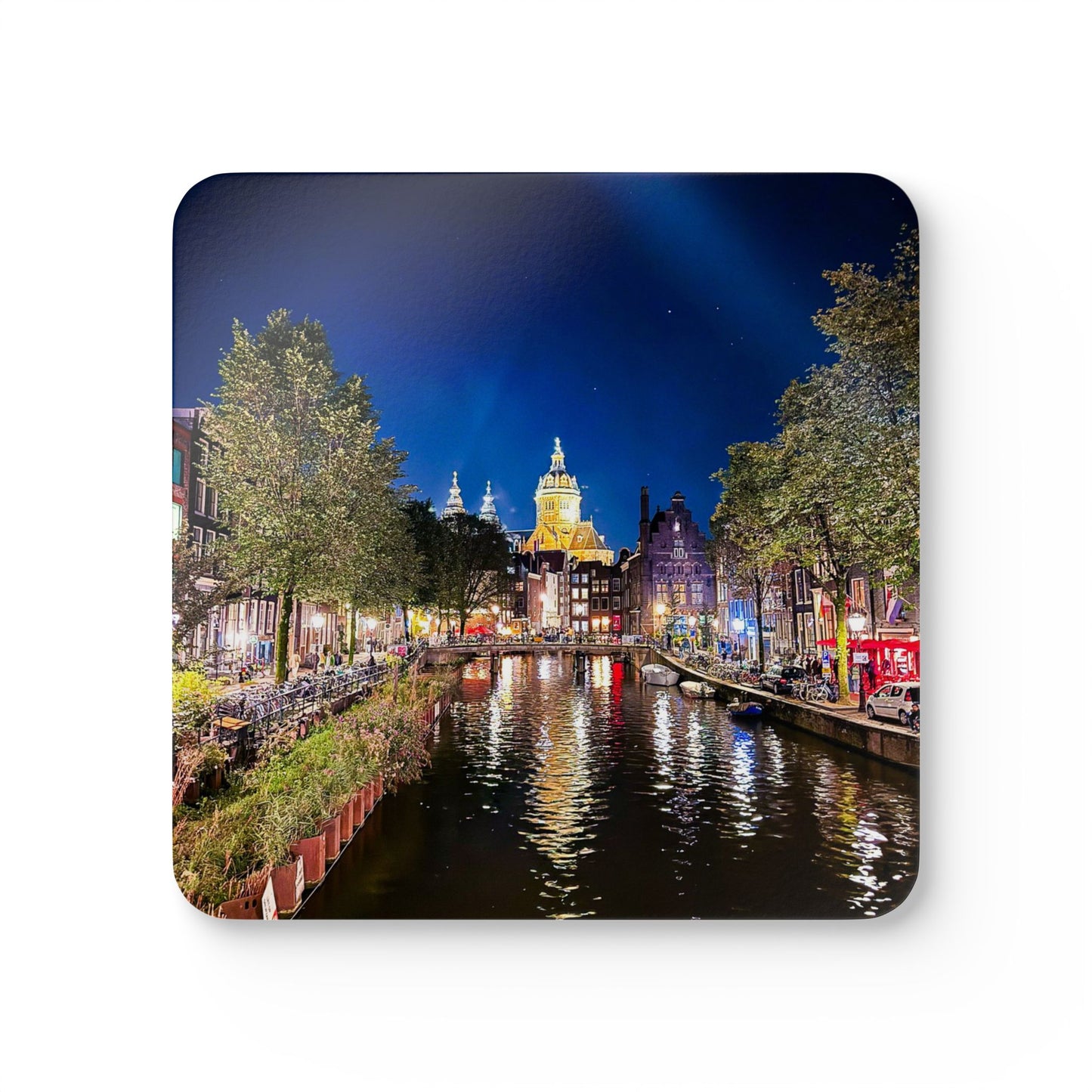 Amsterdam Night Sky by Chasing Oz - Corkwood Coaster Set
