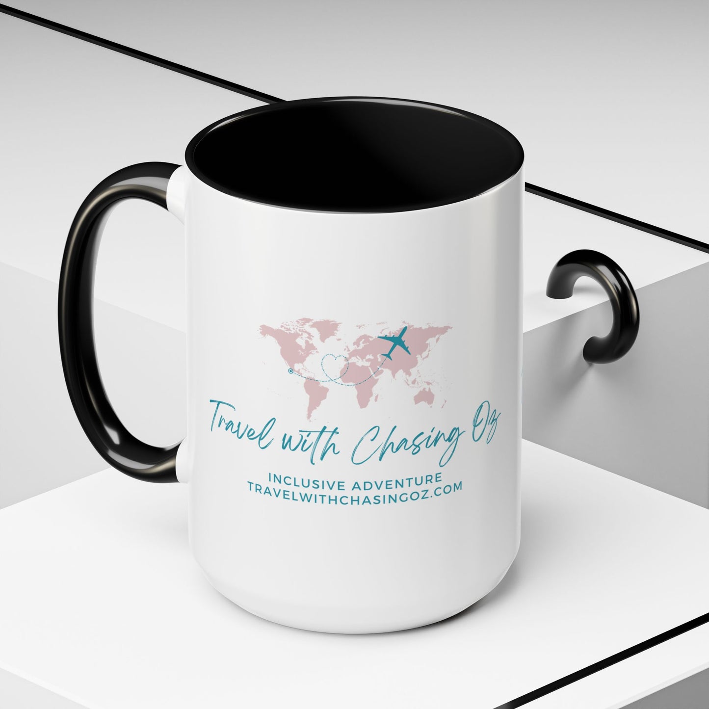 Travel with Chasing Oz Color Accent - Coffee Mug 15oz