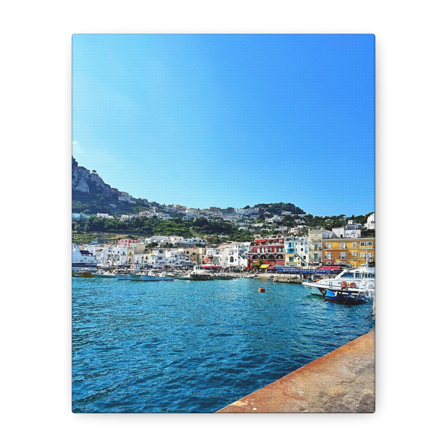 Capri Seaside by Chasing Oz - Stretched Canvas Print