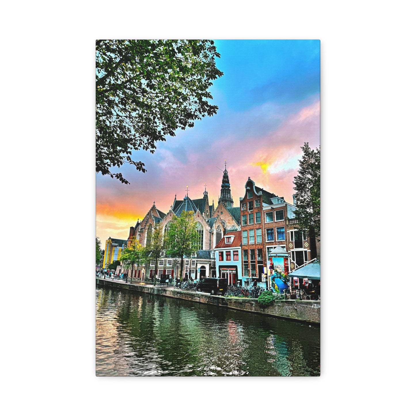 Amsterdam Sunset by Chasing Oz - Stretched Canvas Print
