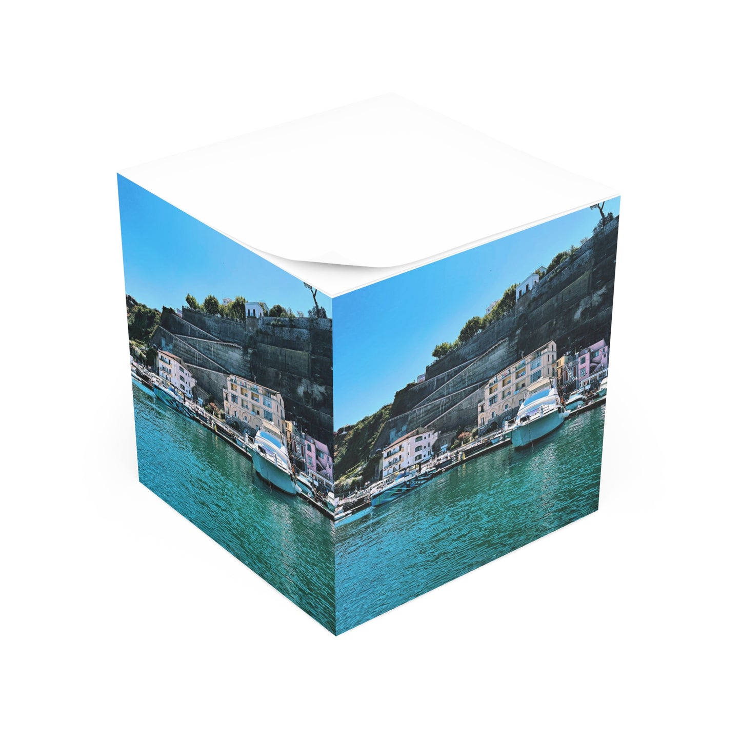 Capri Italy Waterfront — Sticky Note Cube