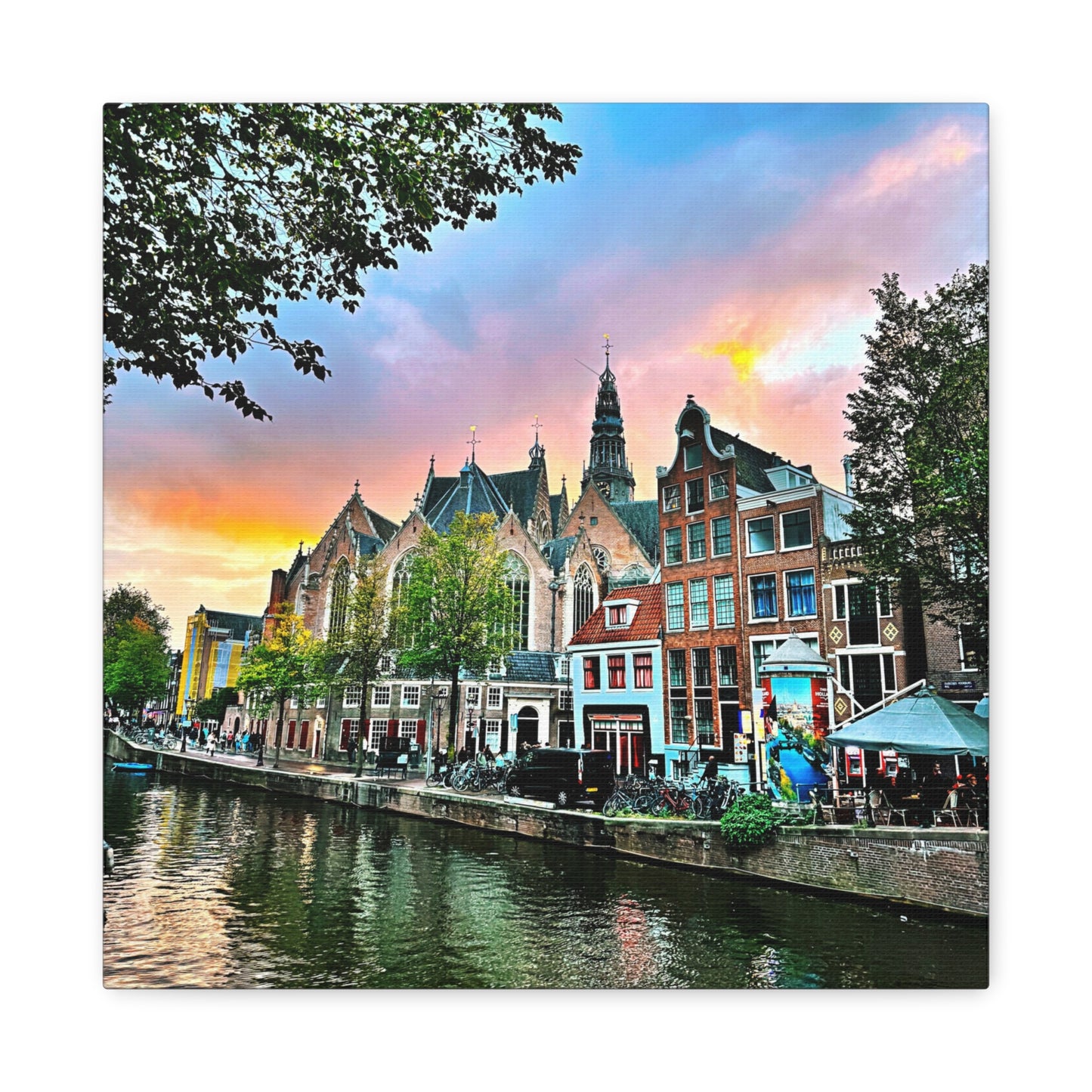 Amsterdam Sunset by Chasing Oz - Stretched Canvas Print