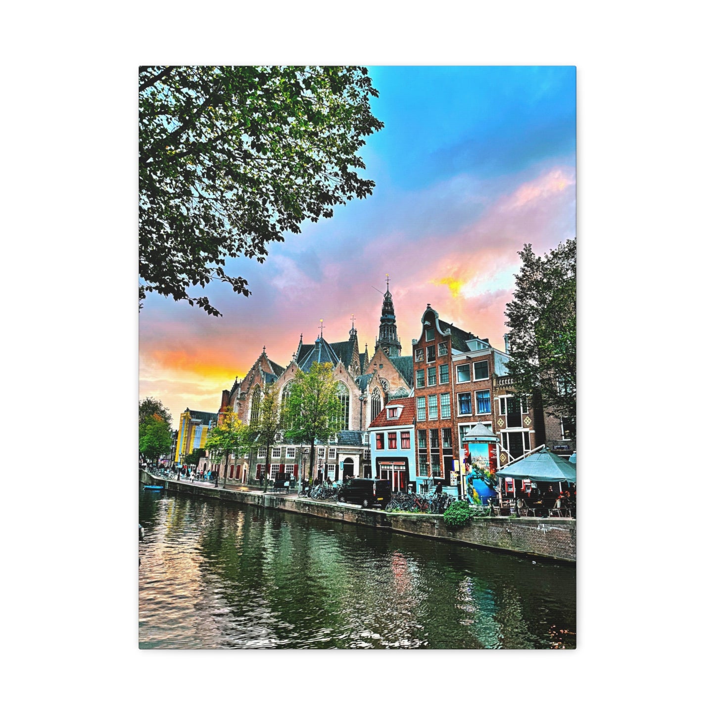 Amsterdam Sunset by Chasing Oz - Stretched Canvas Print