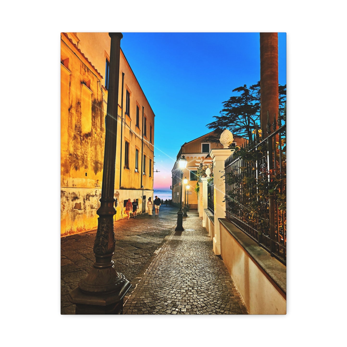 Sorrento Nights by Chasing Oz - Stretched Canvas Print