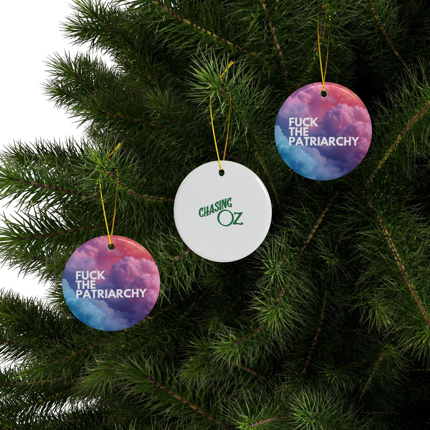 F the Patriarchy - Double-sided Ceramic Ornaments