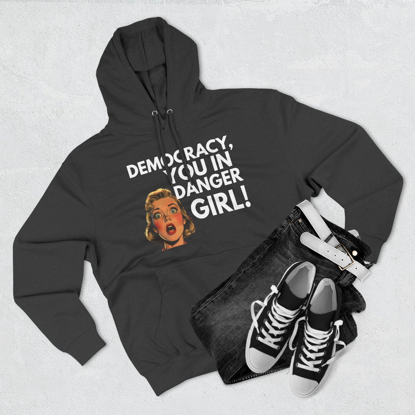 Democracy, You in Danger Girl! - Unisex Fleece Hoodie