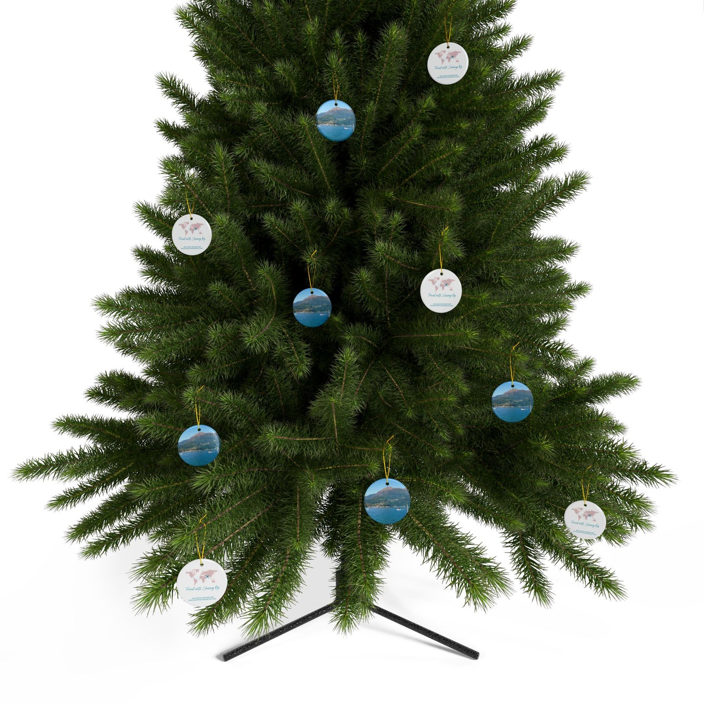 Lake Como by Chasing Oz - Double-sided Ceramic Ornaments