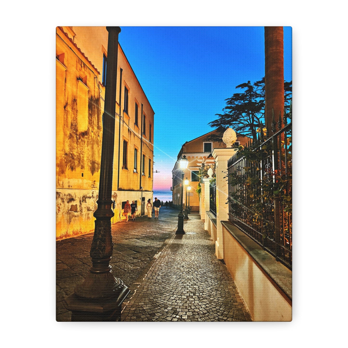 Sorrento Nights by Chasing Oz - Stretched Canvas Print