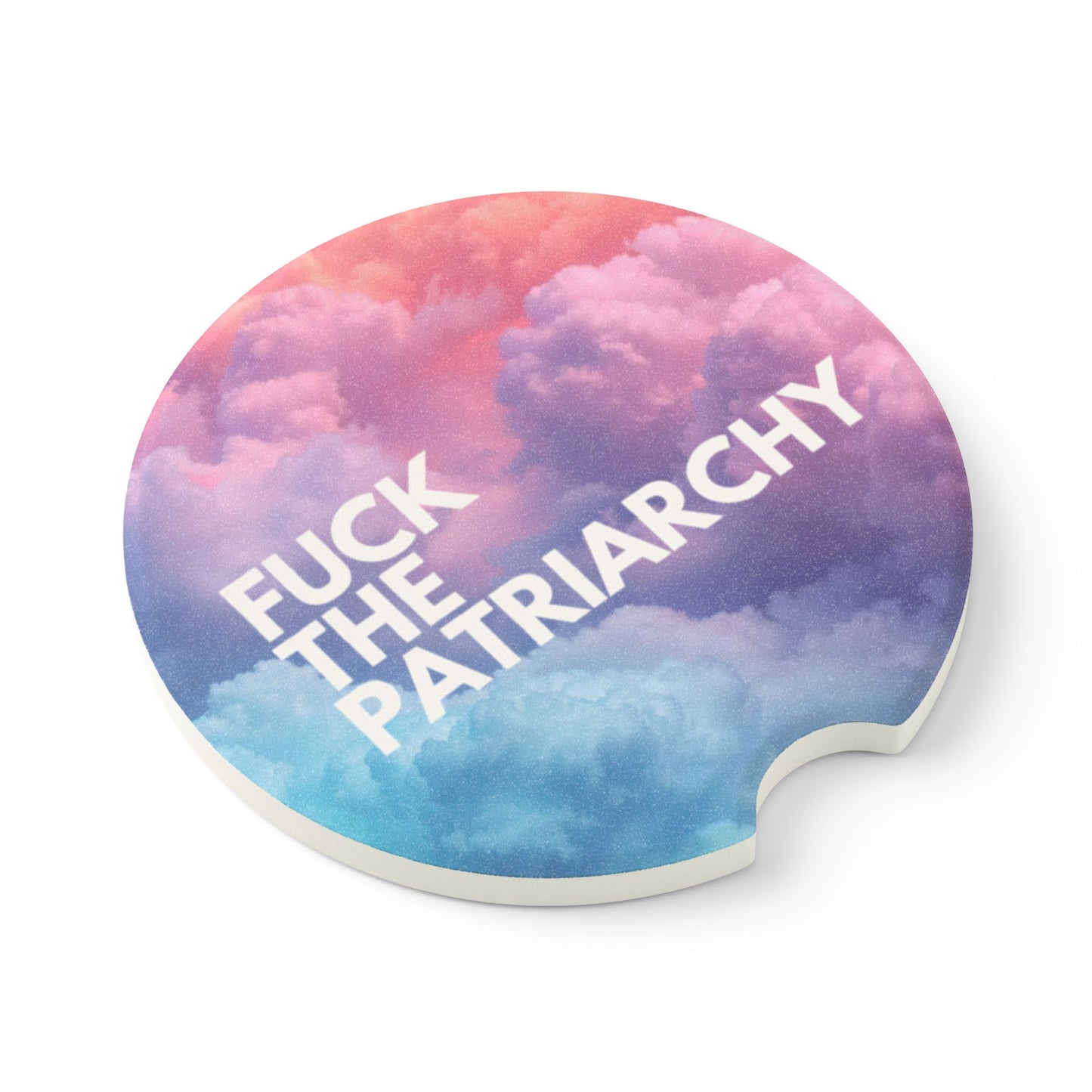 F the Patriarchy - Soapstone Car Coaster