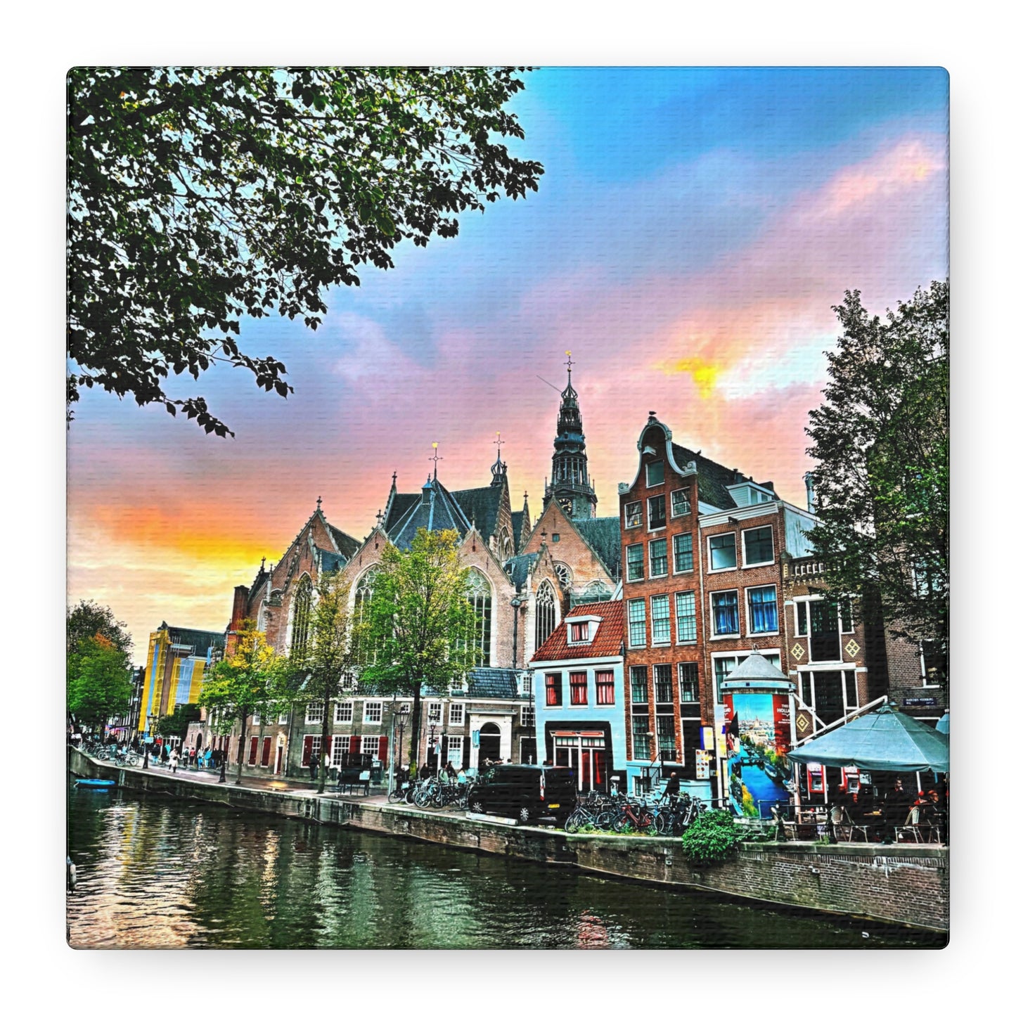 Amsterdam Sunset by Chasing Oz - Stretched Canvas Print