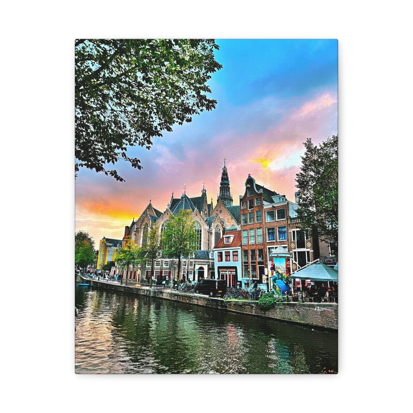 Amsterdam Sunset by Chasing Oz - Stretched Canvas Print