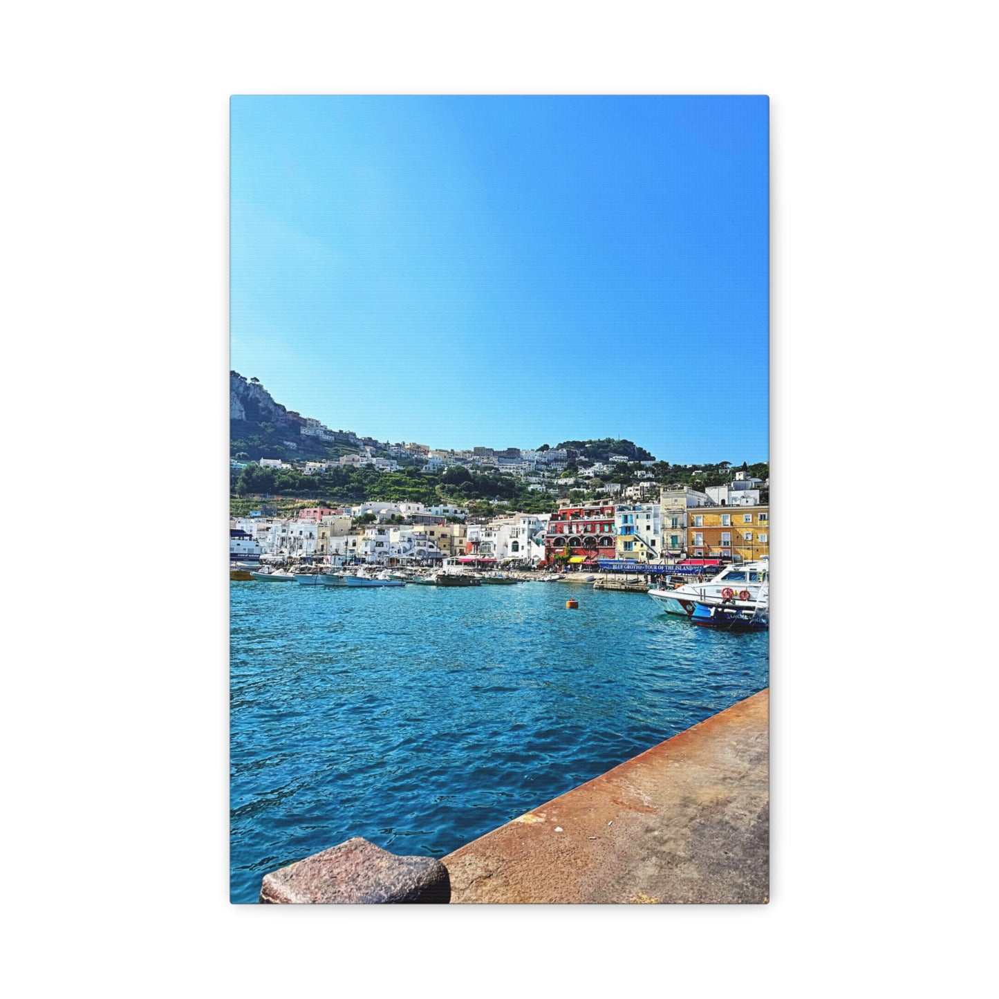 Capri Seaside by Chasing Oz - Stretched Canvas Print