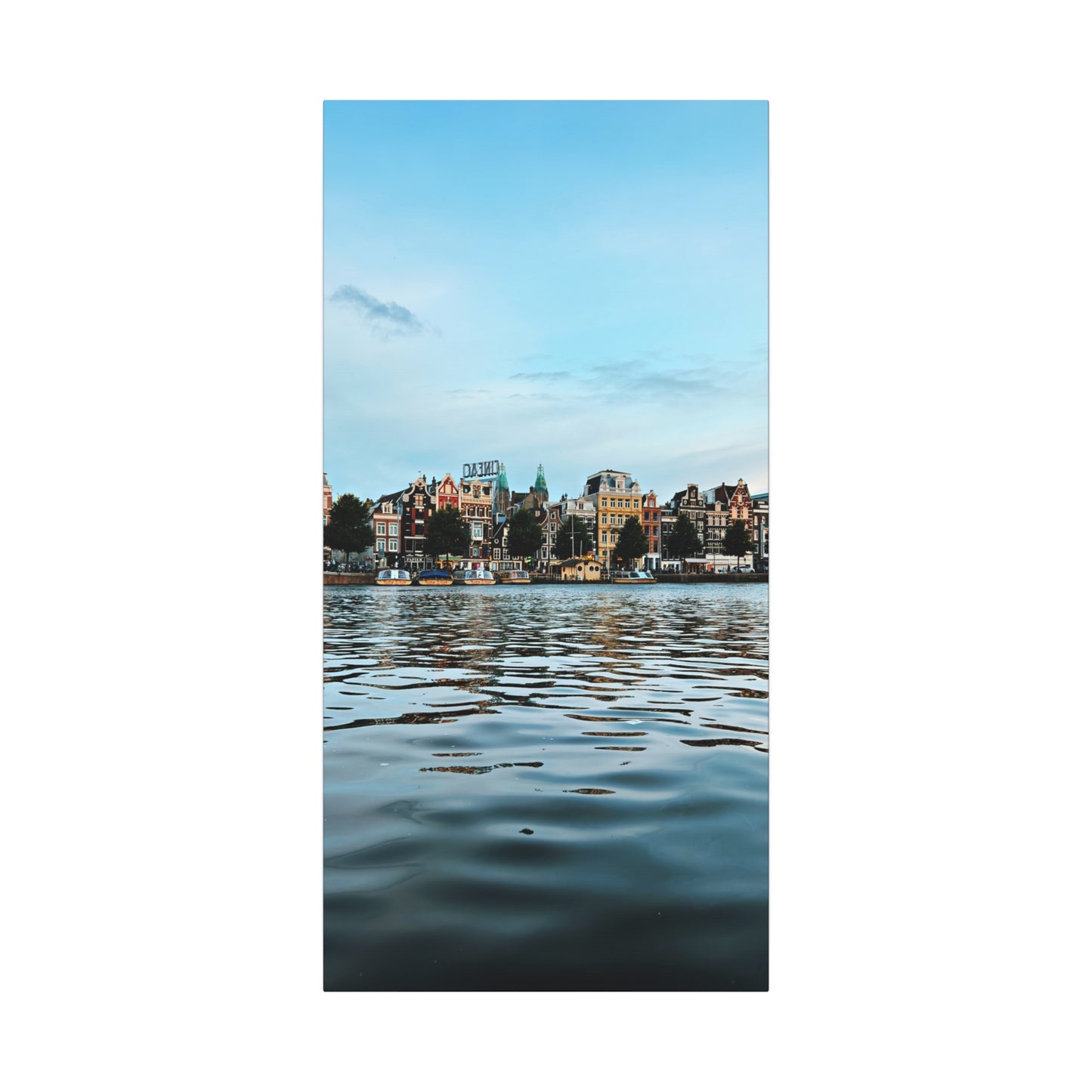 Amsterdam Canal Twilight by Chasing Oz - Stretched Canvas Print
