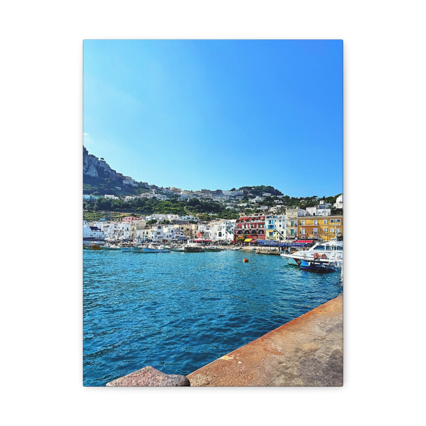 Capri Seaside by Chasing Oz - Stretched Canvas Print