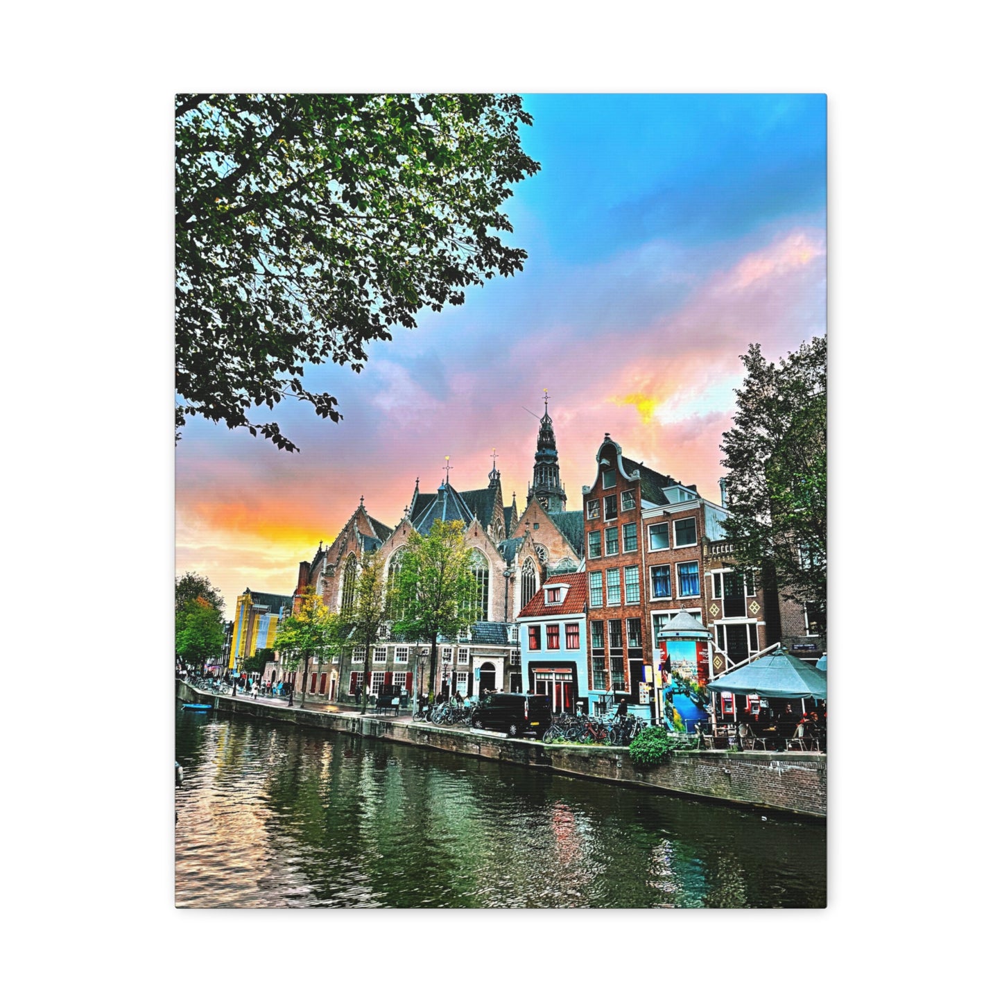 Amsterdam Sunset by Chasing Oz - Stretched Canvas Print