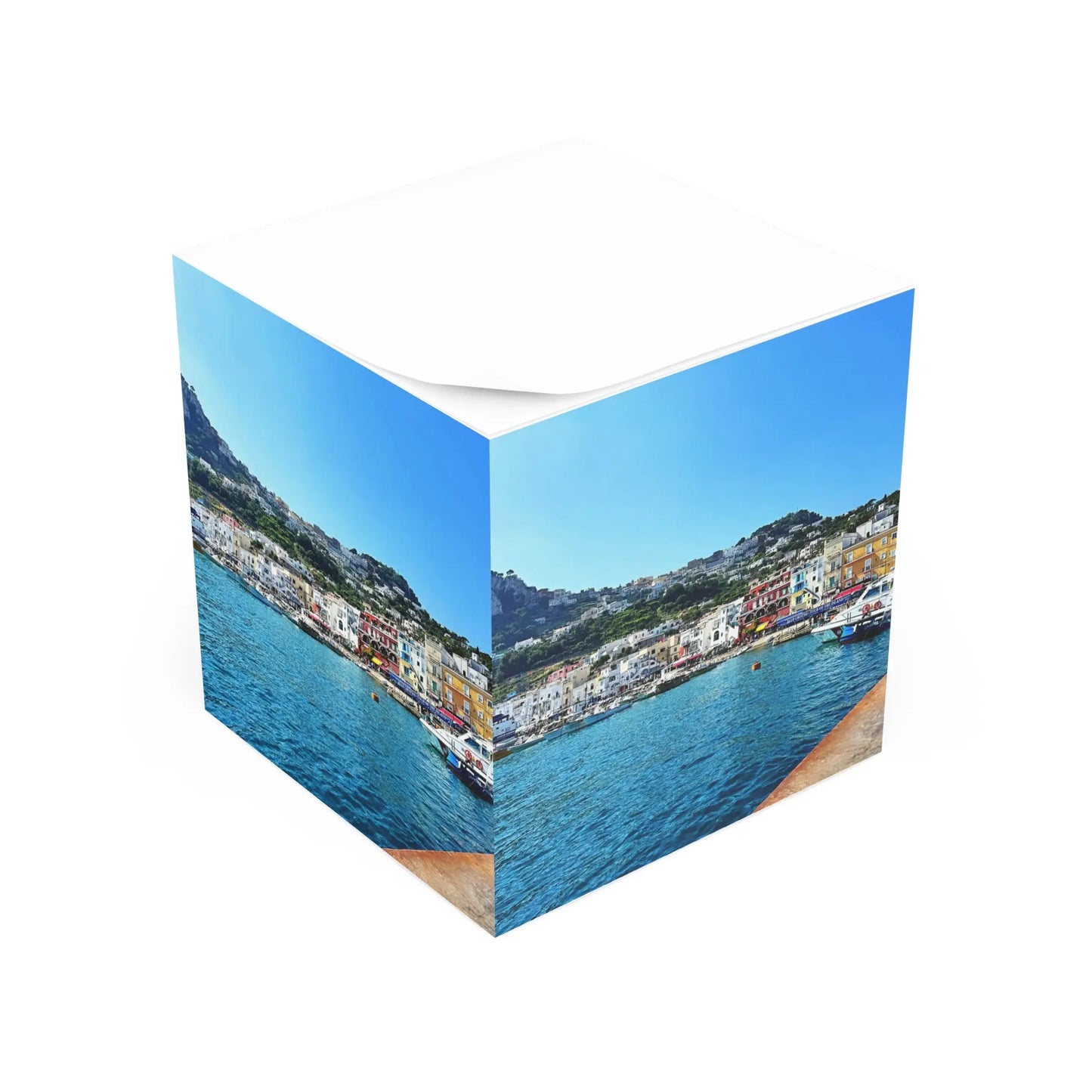 Capri Coastline - Note Cube Printify
