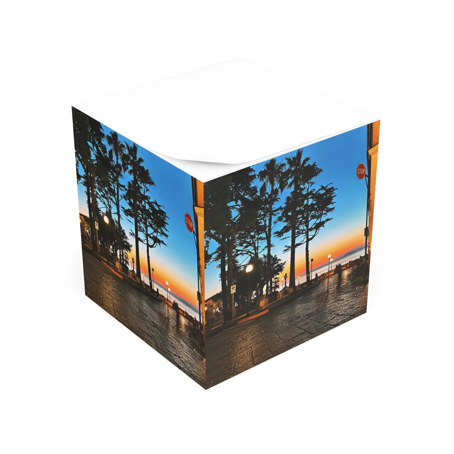 Amalfi Sunset - Note Cube Printify