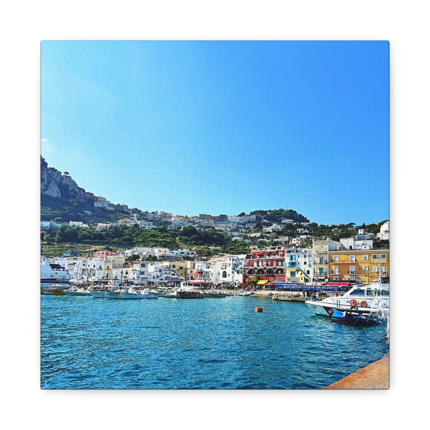 Capri Seaside by Chasing Oz - Stretched Canvas Print