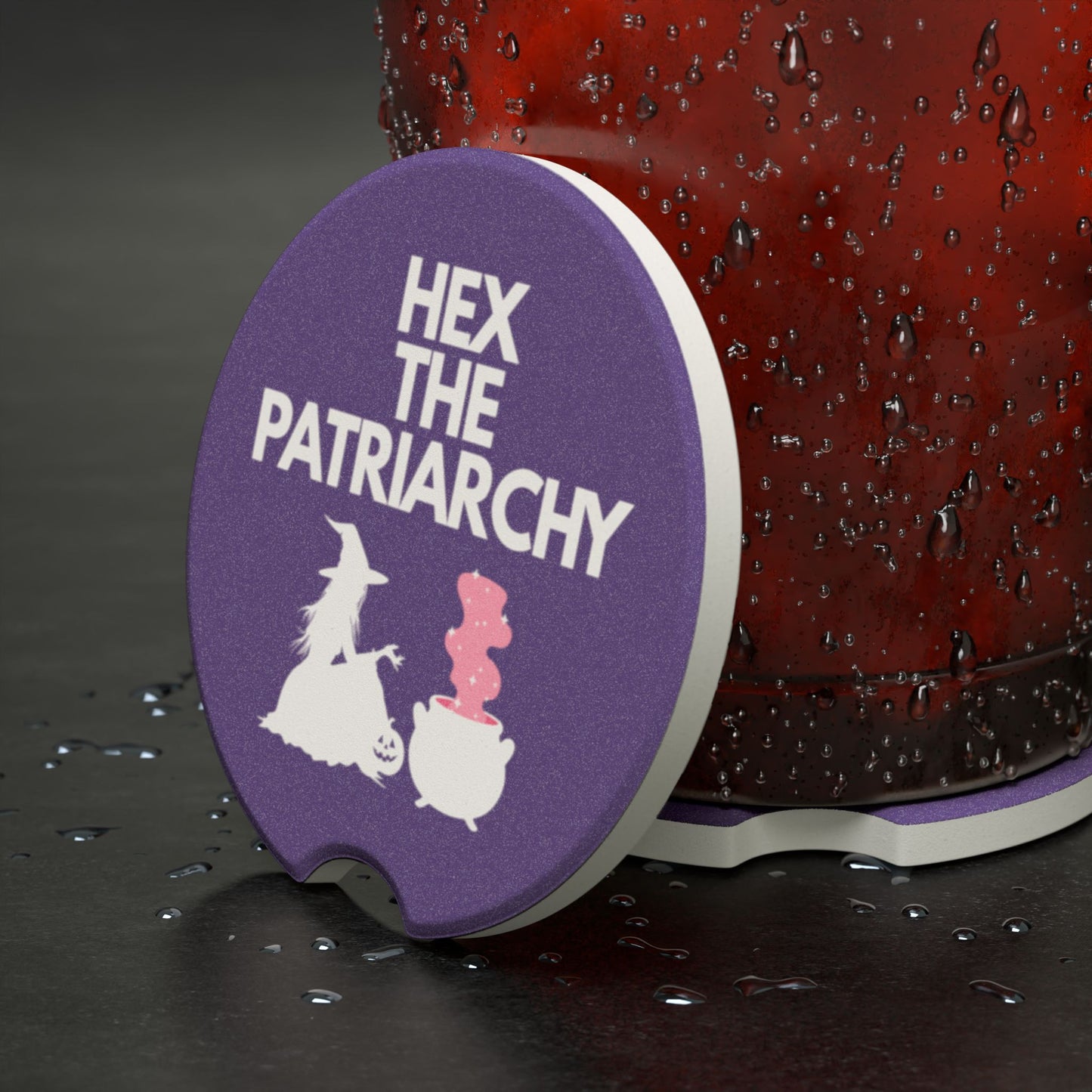 Hex the Patriarchy - Soapstone Car Coaster