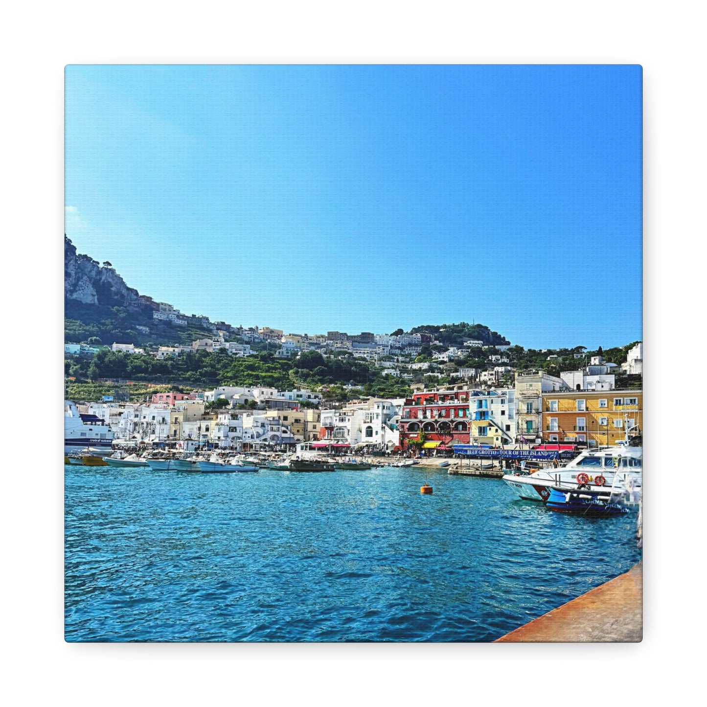 Capri Seaside by Chasing Oz - Stretched Canvas Print