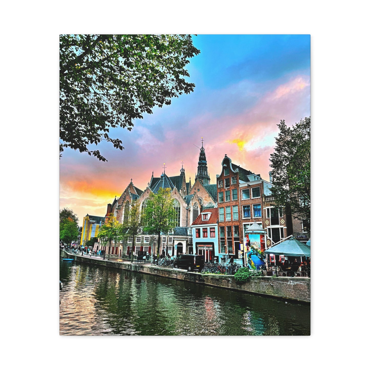 Amsterdam Sunset by Chasing Oz - Stretched Canvas Print