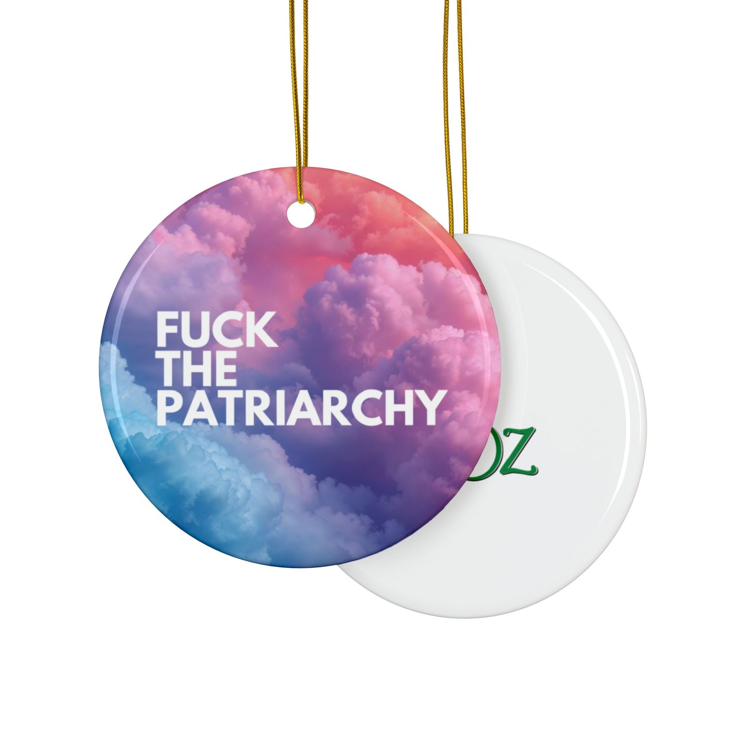 F the Patriarchy - Double-sided Ceramic Ornaments