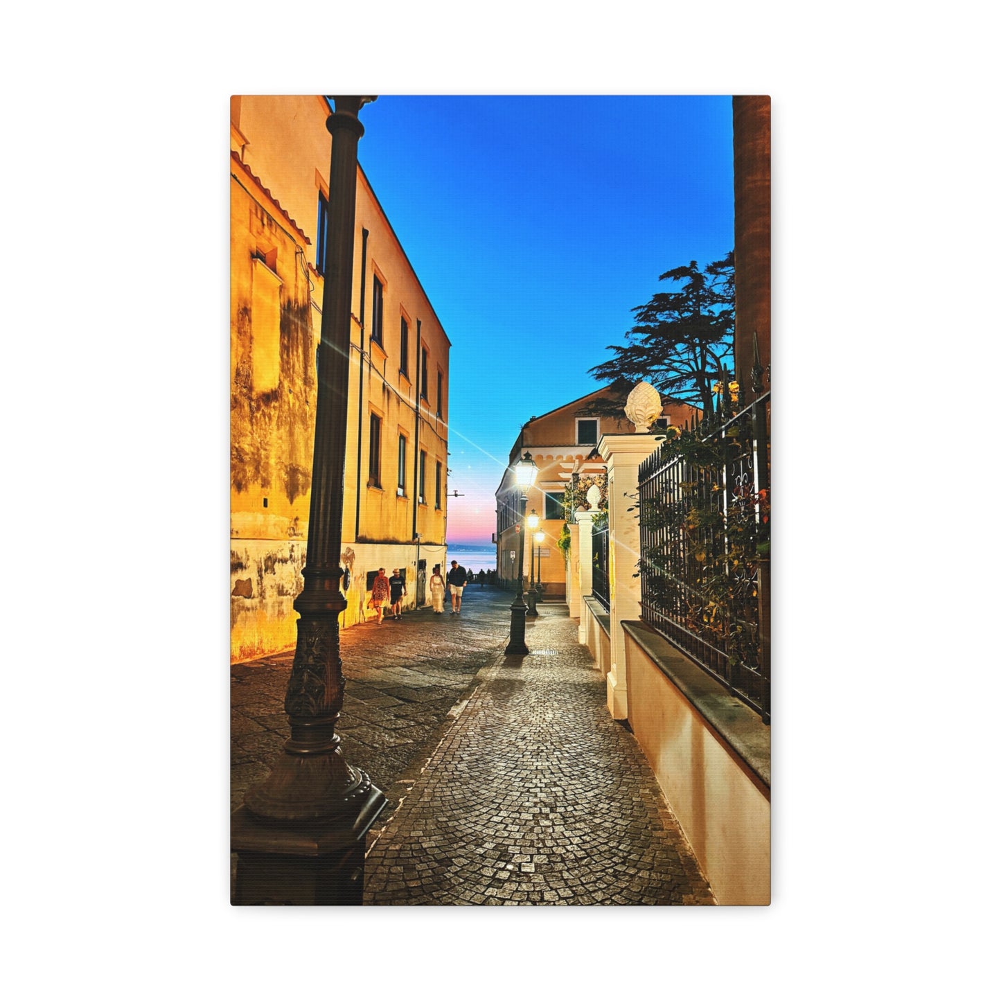 Sorrento Nights by Chasing Oz - Stretched Canvas Print
