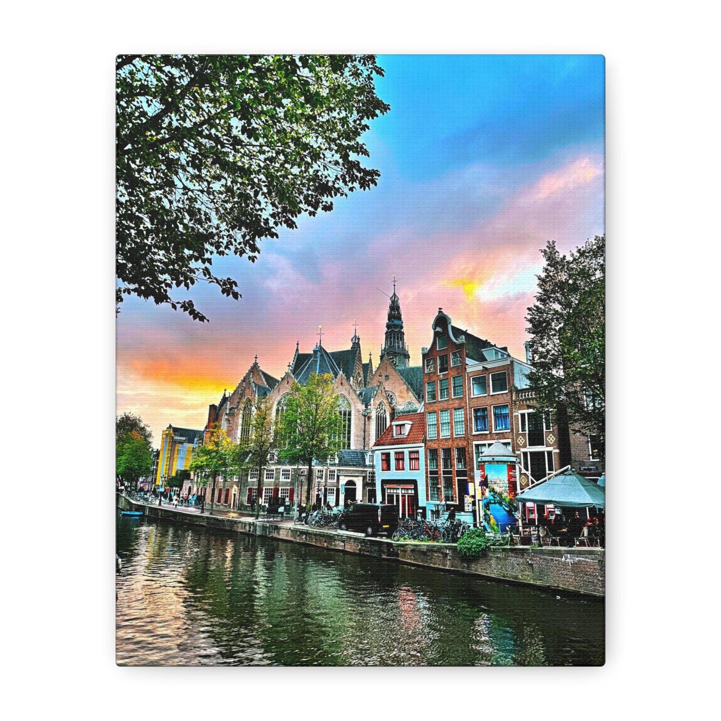 Amsterdam Sunset by Chasing Oz - Stretched Canvas Print