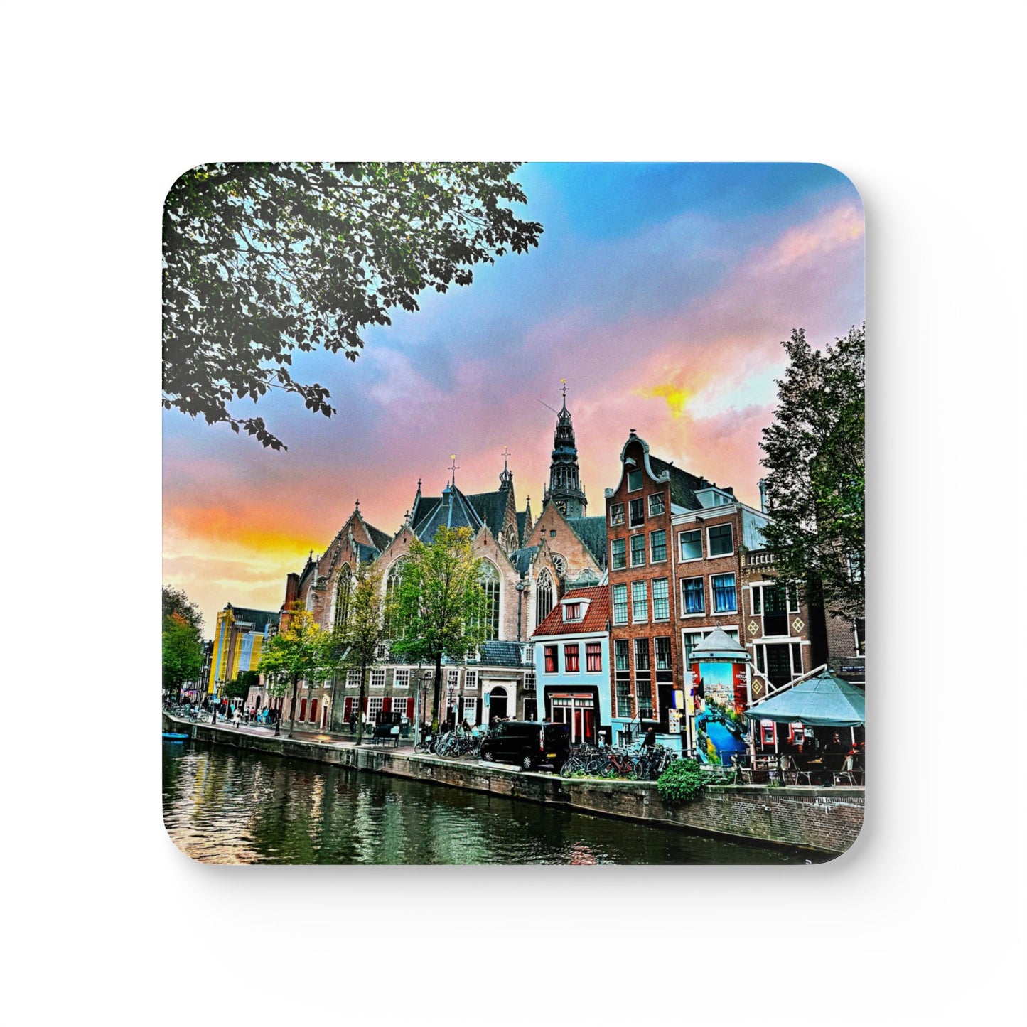Amsterdam Sunset - Corkwood Coaster Set