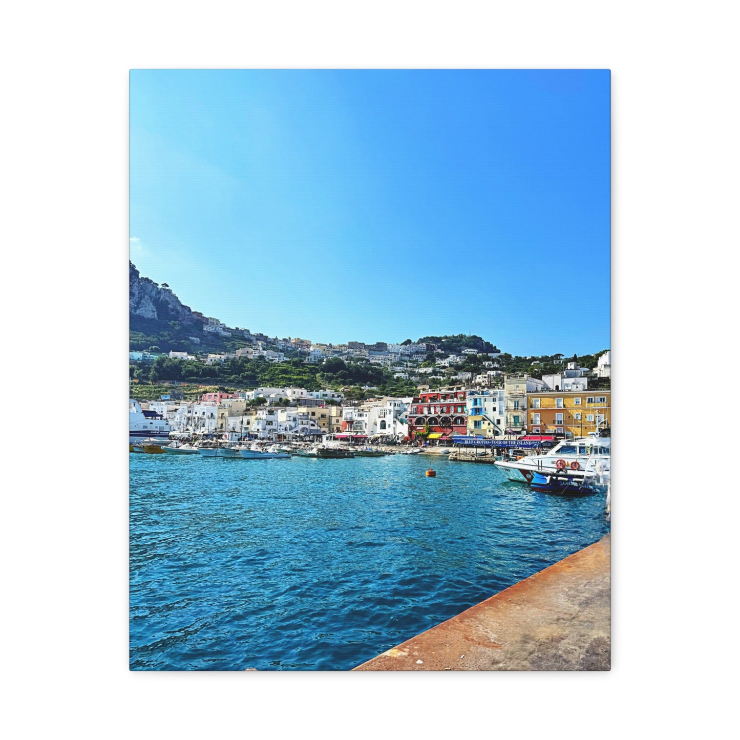 Capri Seaside by Chasing Oz - Stretched Canvas Print