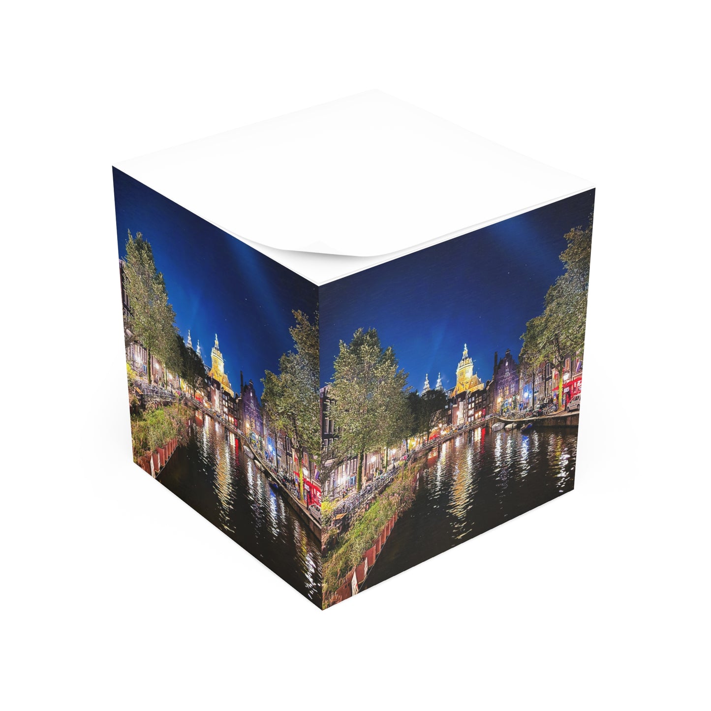 Amsterdam Evening Canal Views - Note Cube