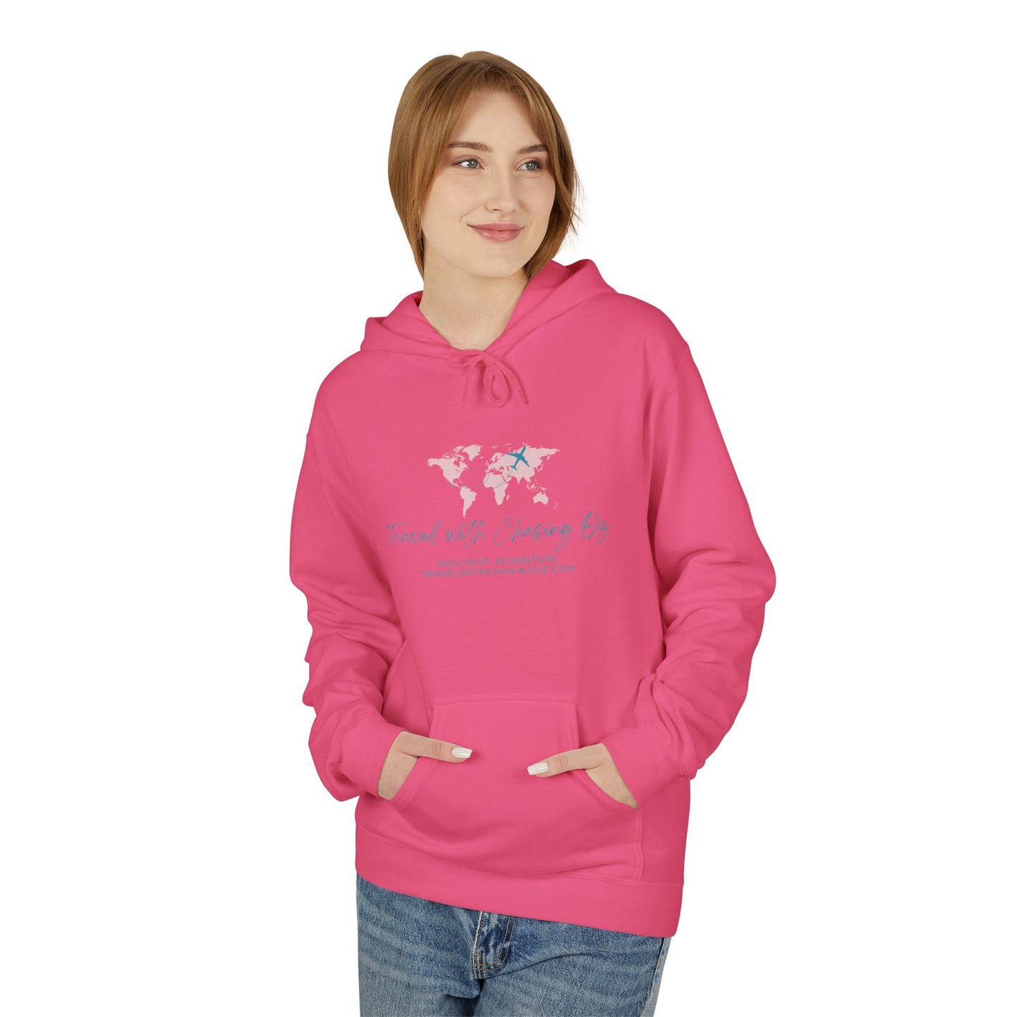 Travel with Chasing Oz - Softstyle Fleece Hoodie