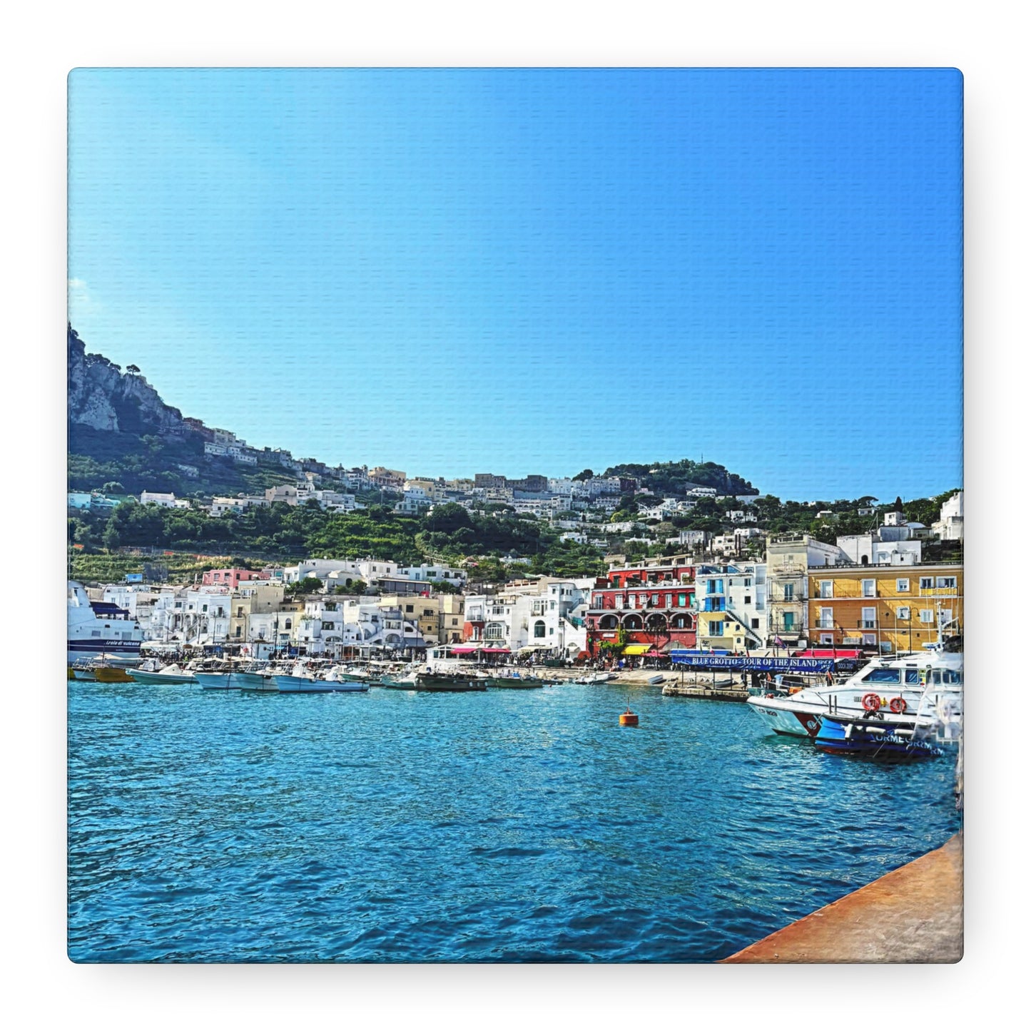 Capri Seaside by Chasing Oz - Stretched Canvas Print