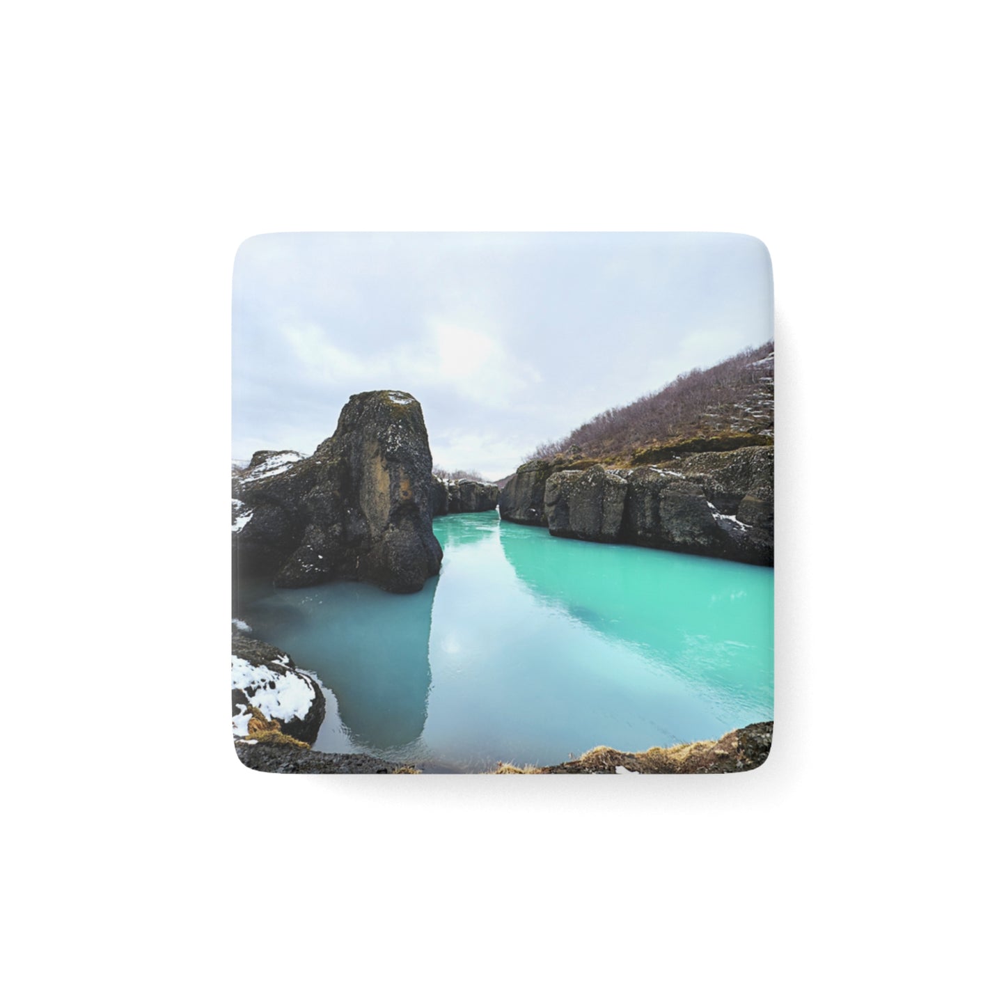Iceland Winter Water - Porcelain Magnet