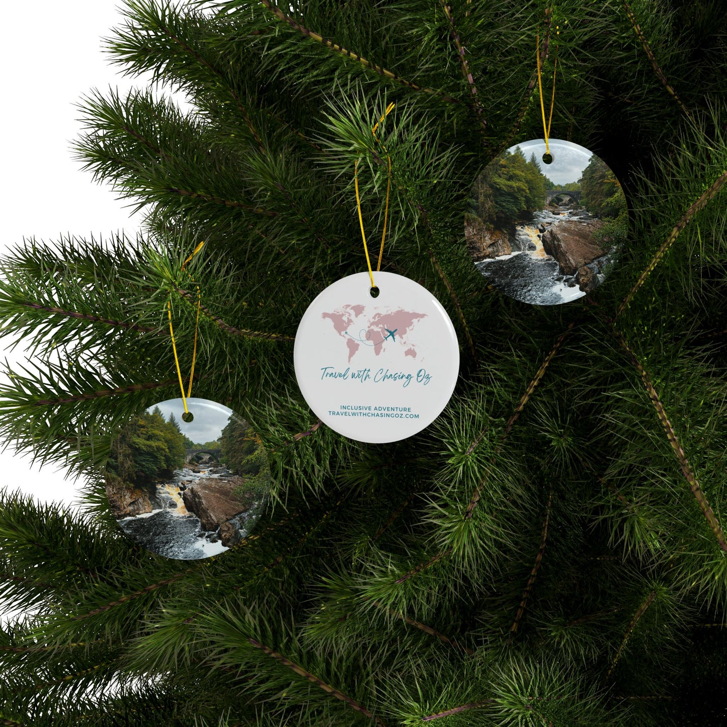 The Summer House Scotland by Chasing Oz - Double-sided Ceramic Ornaments